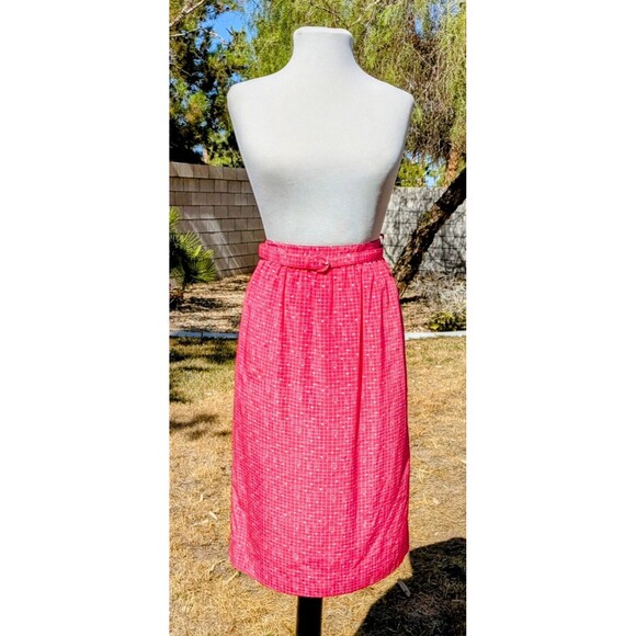 1980s Graphic Charles Bianco Italian Collection 2pc Sz6 Petite L/S Dress Set EUC - Picture 6 of 8